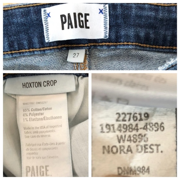 PAIGE HOXTON DISTRESSED HIGH WAISTED SKINNY JEANS - Picture 5 of 6